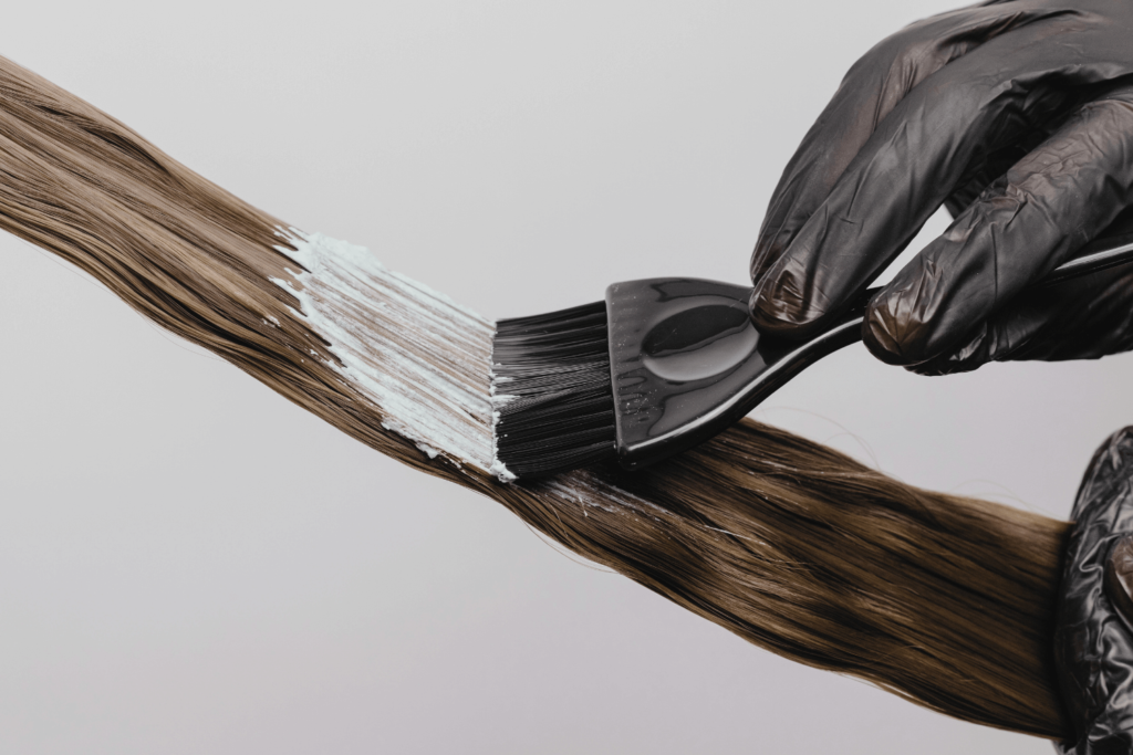 Professional hair color application at BossBeautyBar.
