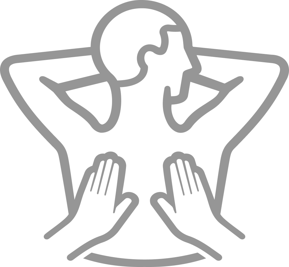 Person receiving back massage icon