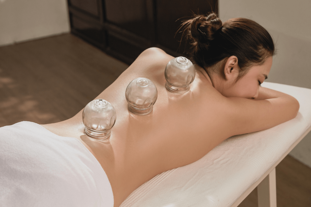 Cupping therapy treatment at BossBeautyBar