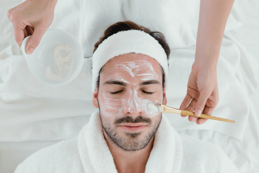 Relaxing facial treatment at BossBeautyBar for stress relief and glowing skin