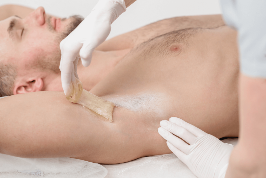 Underarm waxing service at BossBeautyBar for smooth and hair-free results.
