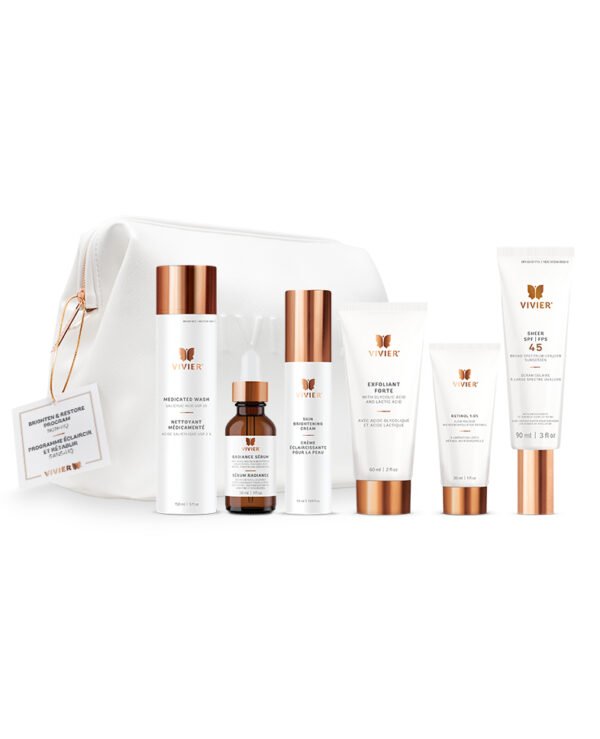Vivier Brighten & Restore Program without hydroquinone for dark spots, fine lines, and skin tone correction