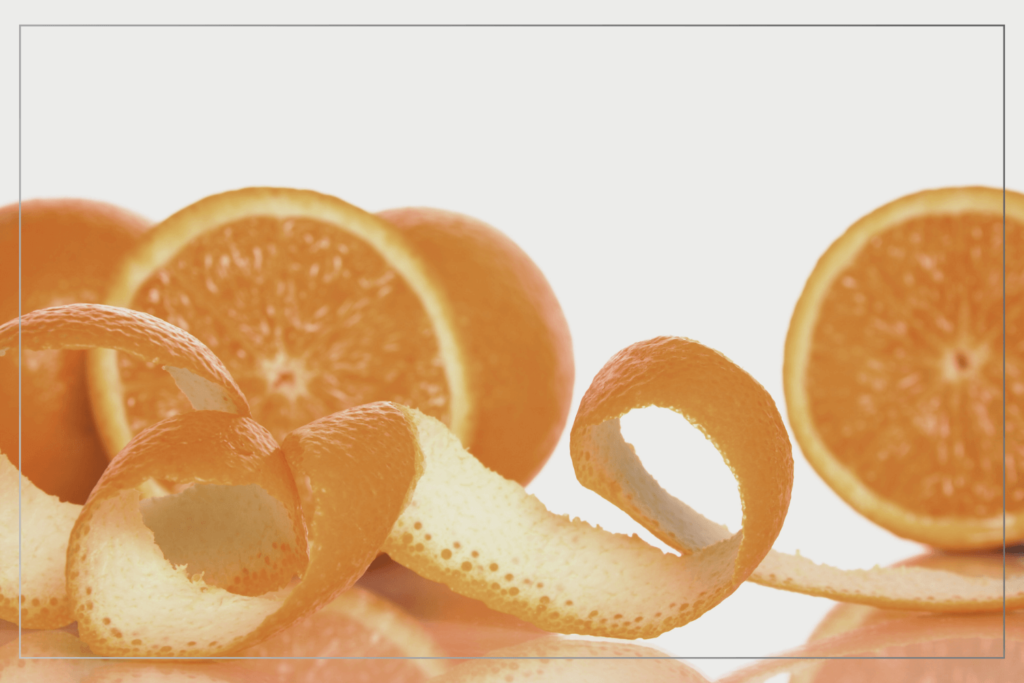 Orange peel symbolizing skin exfoliation and renewal in chemical peel treatments